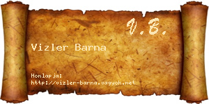 Vizler Barna névjegykártya